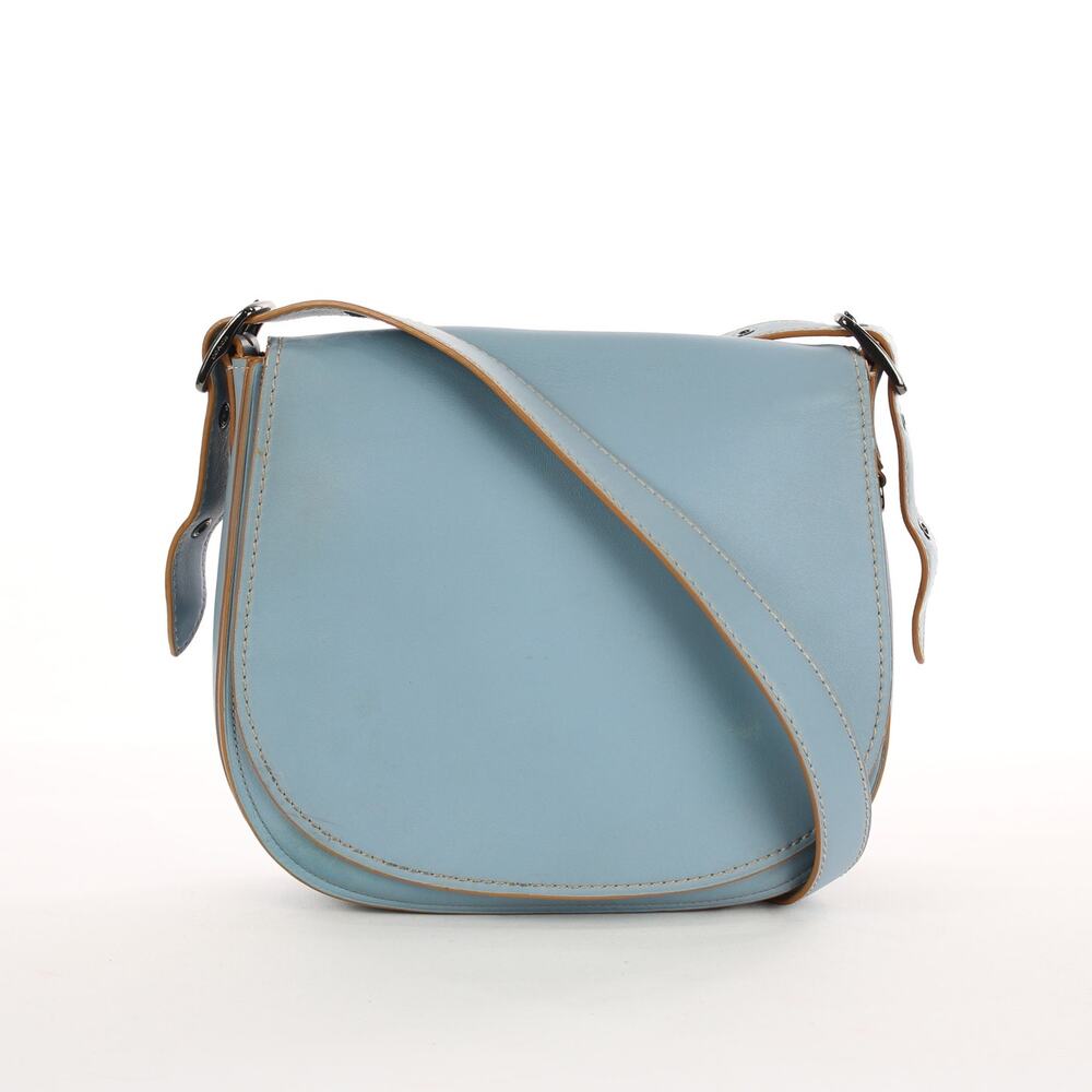 Coach 75th Anniversary Light Blue Leather Shoulder Crossbody Bag